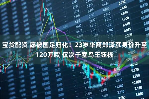 宝货配资 愿被国足归化！23岁华裔郑泽彦身价升至120万欧 仅次于塞鸟王钰栋