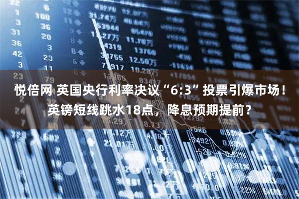 悦倍网 英国央行利率决议“6:3”投票引爆市场！英镑短线跳水18点，降息预期提前？